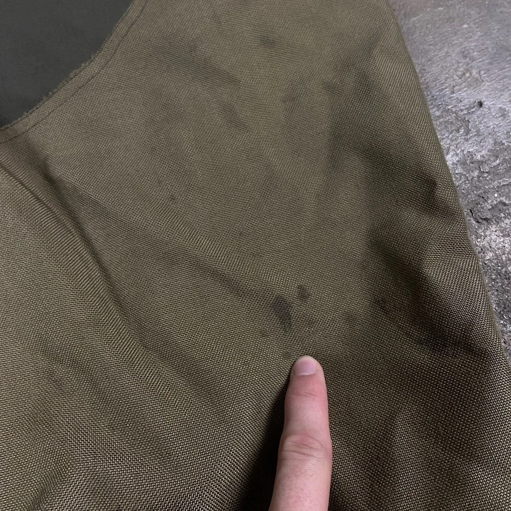 Vintage L.L. Bean Canvas Carpenter Pants Size 40 Green Briar Guard Brush Hunting